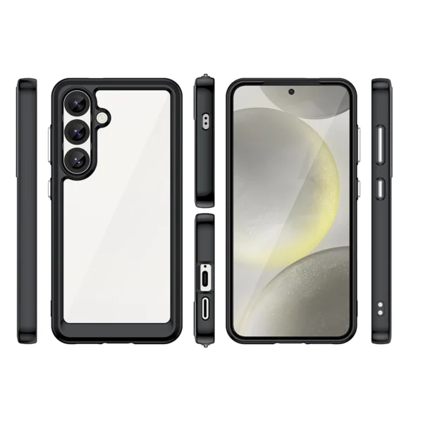 Outer Space Case with Gel Frame for Samsung Galaxy S25 - Blackeng