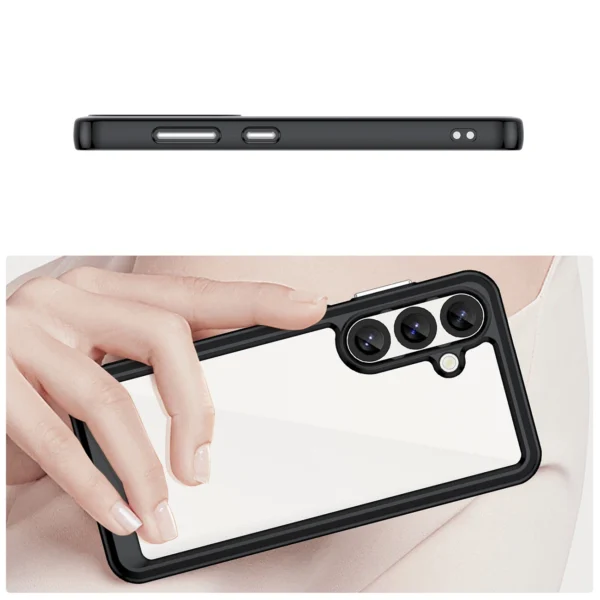 Outer Space Case with Gel Frame for Samsung Galaxy S25 - Blackeng