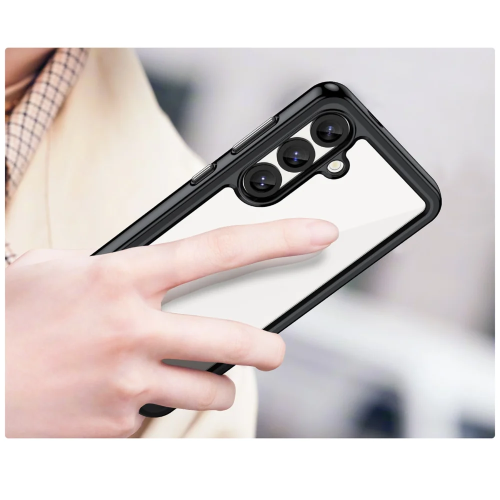 Outer Space Case with Gel Frame for Samsung Galaxy S25 - Blackeng