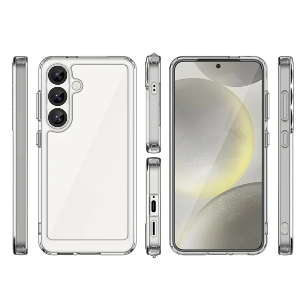 Outer Space Case with Gel Frame for Samsung Galaxy S25 - Clear Blackeng