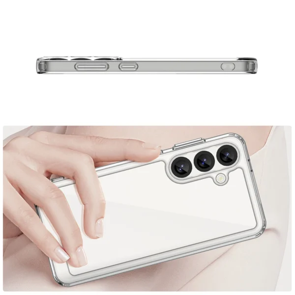 Outer Space Case with Gel Frame for Samsung Galaxy S25 - Clear Blackeng