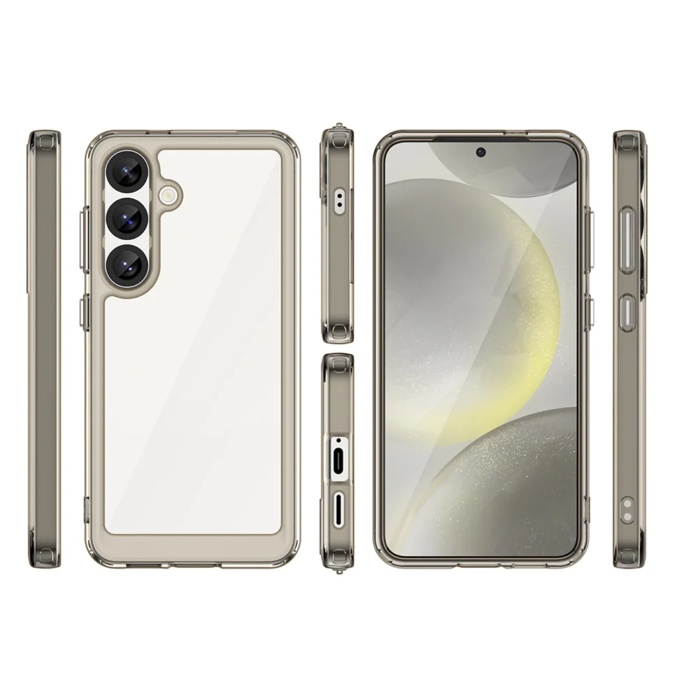 Outer Space Case with Gel Frame for Samsung Galaxy S25 - Clear Blackeng