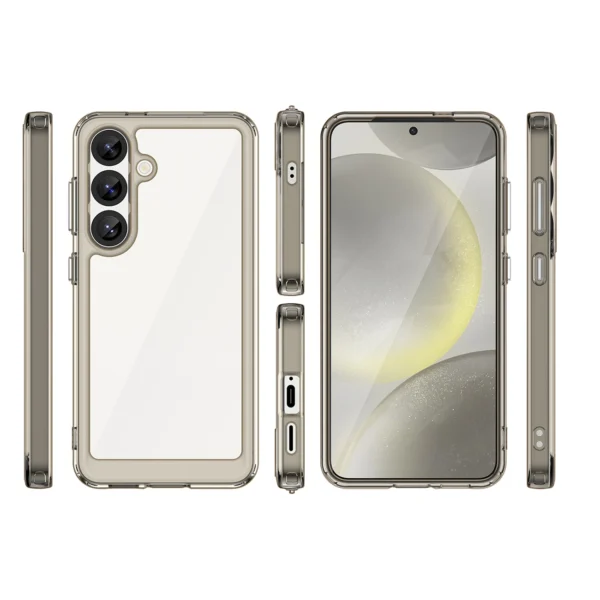 Outer Space Case with Gel Frame for Samsung Galaxy S25 - Clear Blackeng