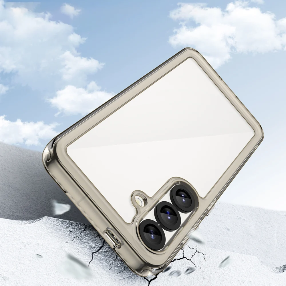 Outer Space Case with Gel Frame for Samsung Galaxy S25 - Clear Blackeng