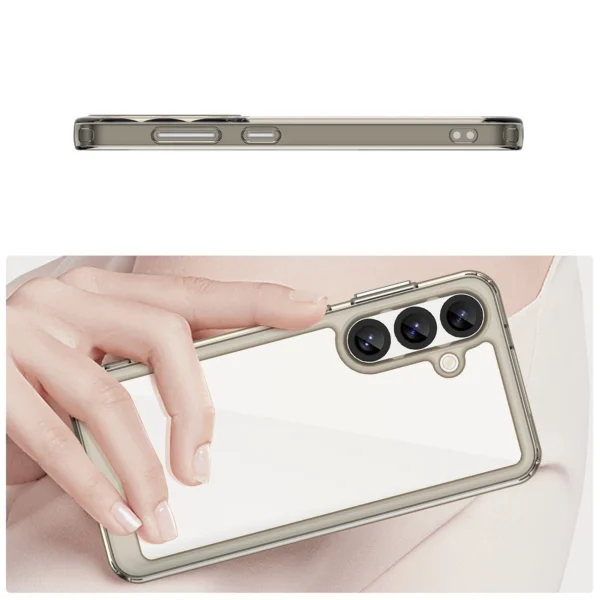Outer Space Case with Gel Frame for Samsung Galaxy S25 - Clear Blackeng