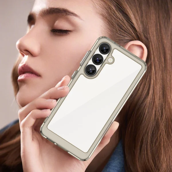 Outer Space Case with Gel Frame for Samsung Galaxy S25 - Clear Blackeng