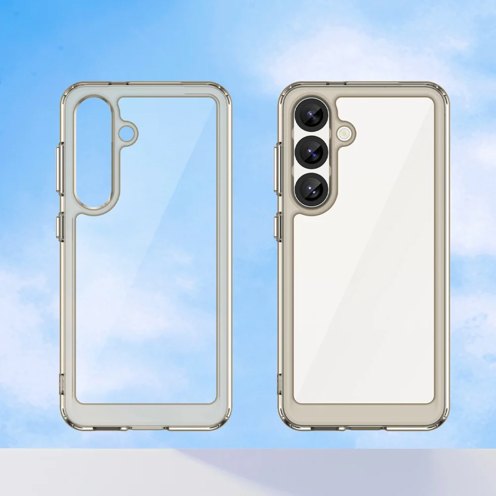 Outer Space Case with Gel Frame for Samsung Galaxy S25 - Clear Blackeng