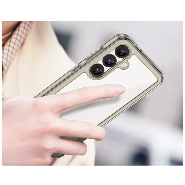 Outer Space Case with Gel Frame for Samsung Galaxy S25 - Clear Blackeng