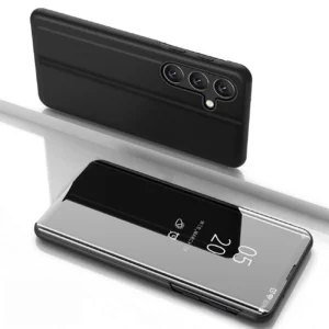 Clear View Case for Samsung Galaxy S25+ Cover with Flip - Blackeng