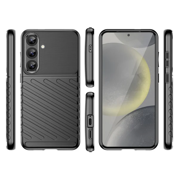 Thunder Case for Samsung Galaxy S25+ Silicone Armored Cover - Blackeng