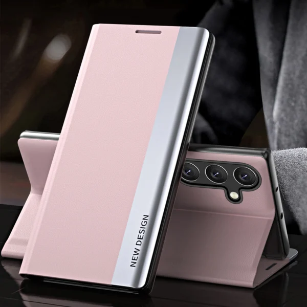 Sleep Case Pro Samsung Galaxy S25+ Case with Flip and Stand - Pinkeng