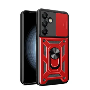 Hybrid Armor Camshield with Camera Cover and Metal Ring for Samsung Galaxy S25+ - Redeng