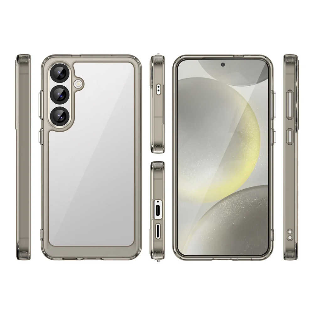Outer Space Case with Gel Frame for Samsung Galaxy S25+ - Clear Blackeng