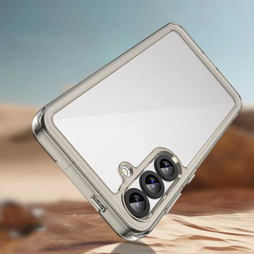 Outer Space Case with Gel Frame for Samsung Galaxy S25+ - Clear Blackeng