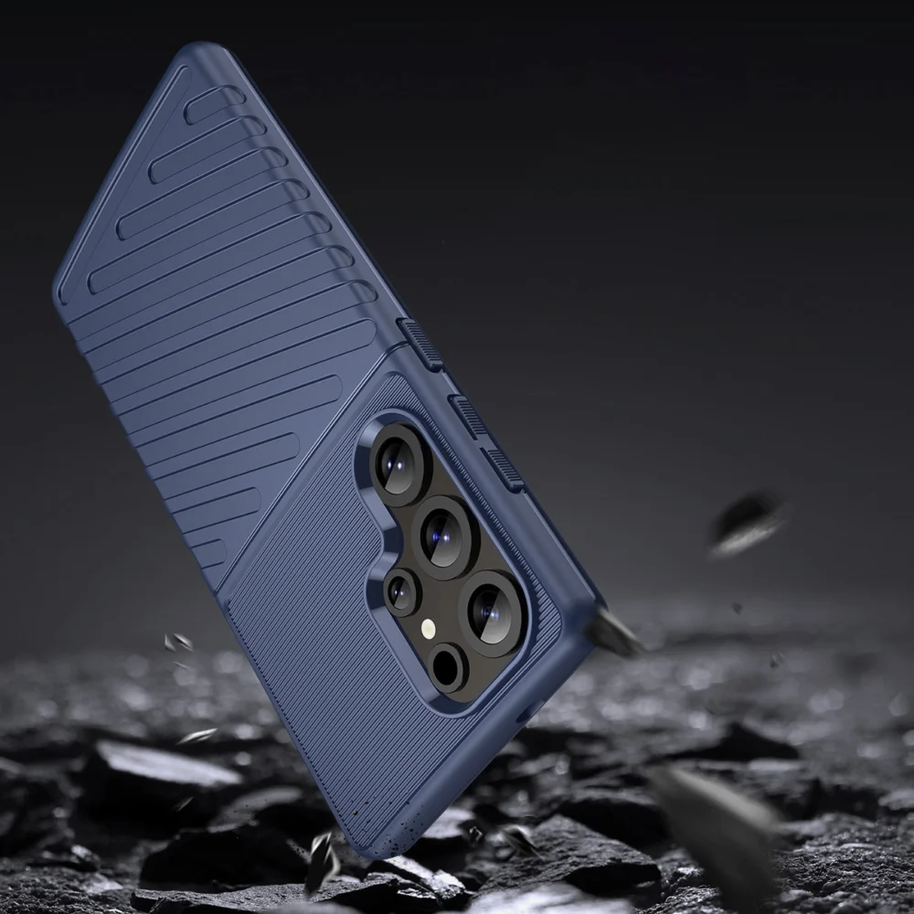 Thunder Case Samsung Galaxy S25 Ultra Silicone Armored Case - Blueeng