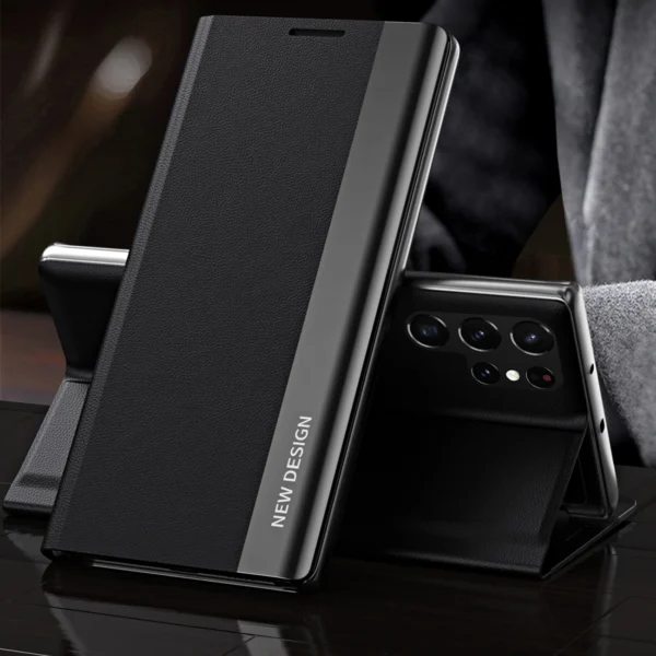 Sleep Case Pro Samsung Galaxy S25 Ultra Case with Flip and Stand - Blackeng