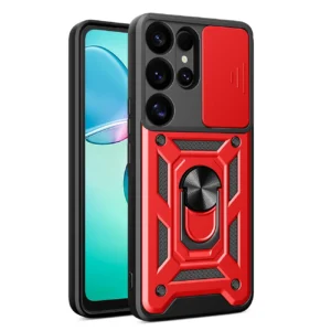 Hybrid Armor Camshield with Camera Cover and Metal Ring for Samsung Galaxy S25 Ultra - Redeng