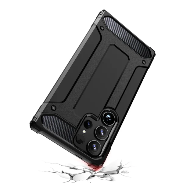 Hybrid Armor Case for Samsung Galaxy S25 Ultra Armored Hybrid Case - Blackeng