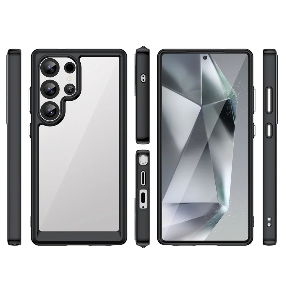 Outer Space Case with Gel Frame for Samsung Galaxy S25 Ultra - Blackeng