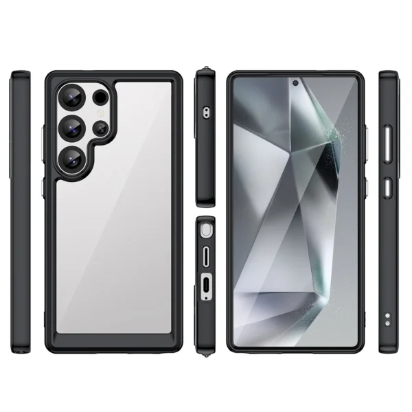 Outer Space Case with Gel Frame for Samsung Galaxy S25 Ultra - Blackeng