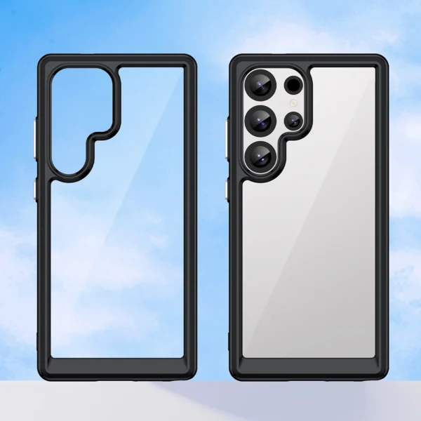 Outer Space Case with Gel Frame for Samsung Galaxy S25 Ultra - Blackeng
