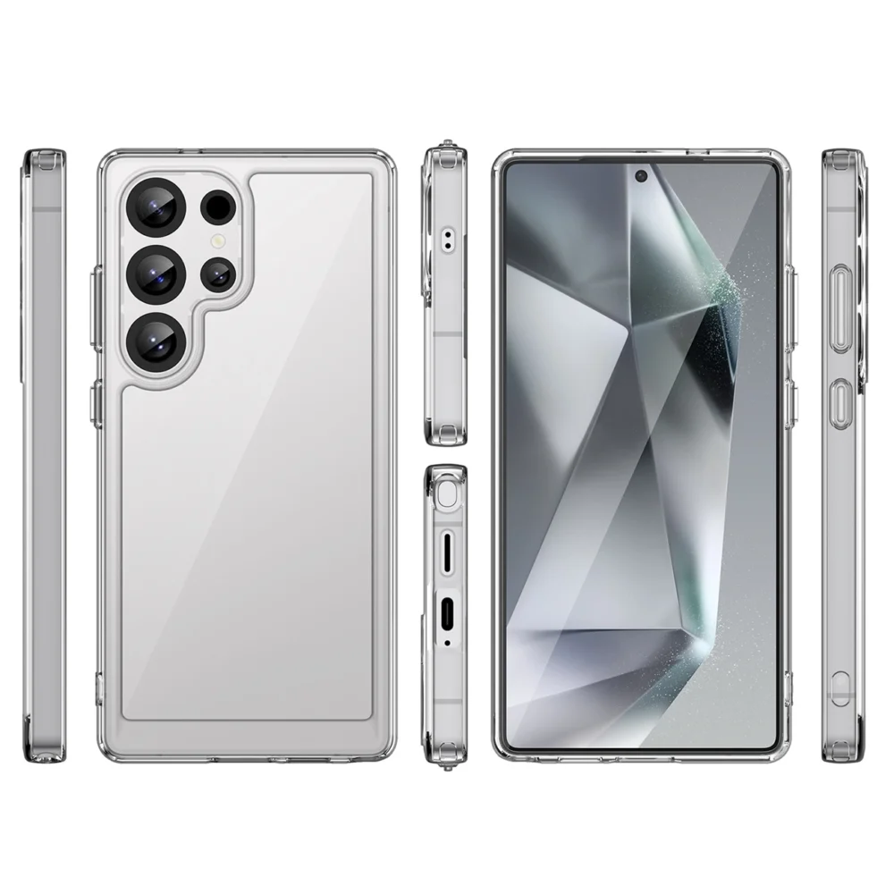 Outer Space Case Silicone Case with Gel Frame for Samsung Galaxy S25 Ultra - Transparenteng