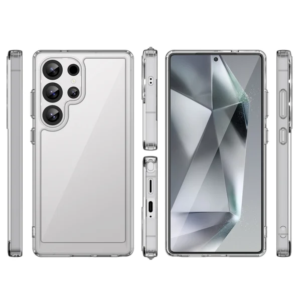 Outer Space Case Silicone Case with Gel Frame for Samsung Galaxy S25 Ultra - Transparenteng
