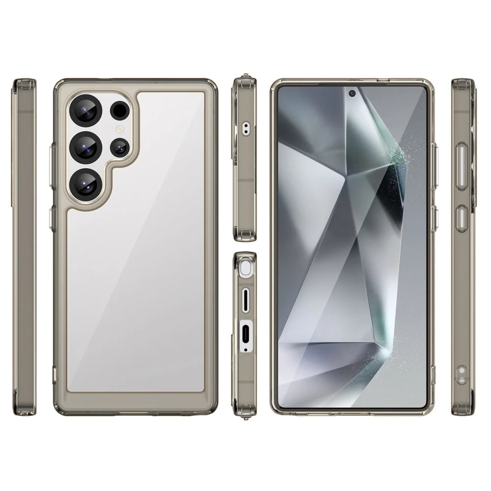 Outer Space Case with Gel Frame for Samsung Galaxy S25 Ultra - Clear Blackeng