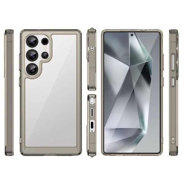 Outer Space Case with Gel Frame for Samsung Galaxy S25 Ultra - Clear Blackeng
