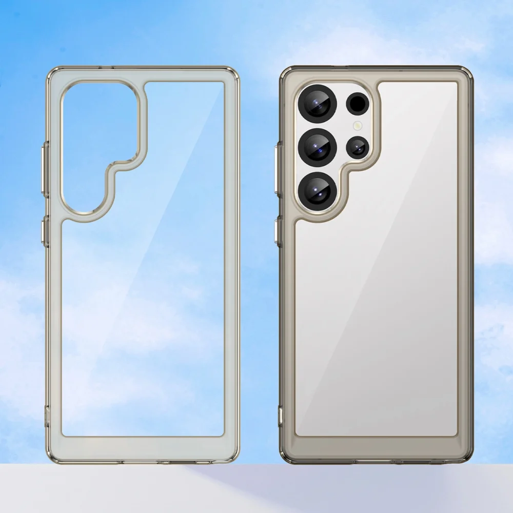 Outer Space Case with Gel Frame for Samsung Galaxy S25 Ultra - Clear Blackeng