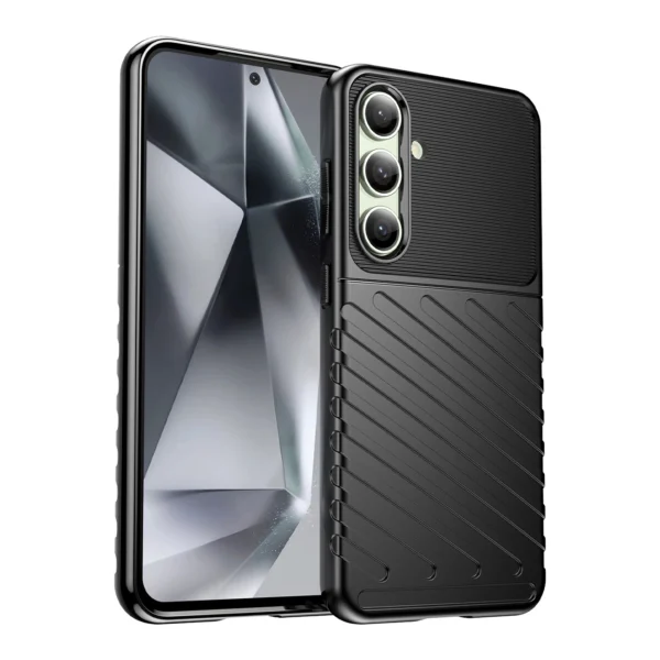 Thunder Case for Samsung Galaxy S24 FE Silicone Armored Cover - Blackeng