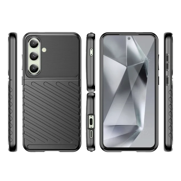 Thunder Case for Samsung Galaxy S24 FE Silicone Armored Cover - Blackeng