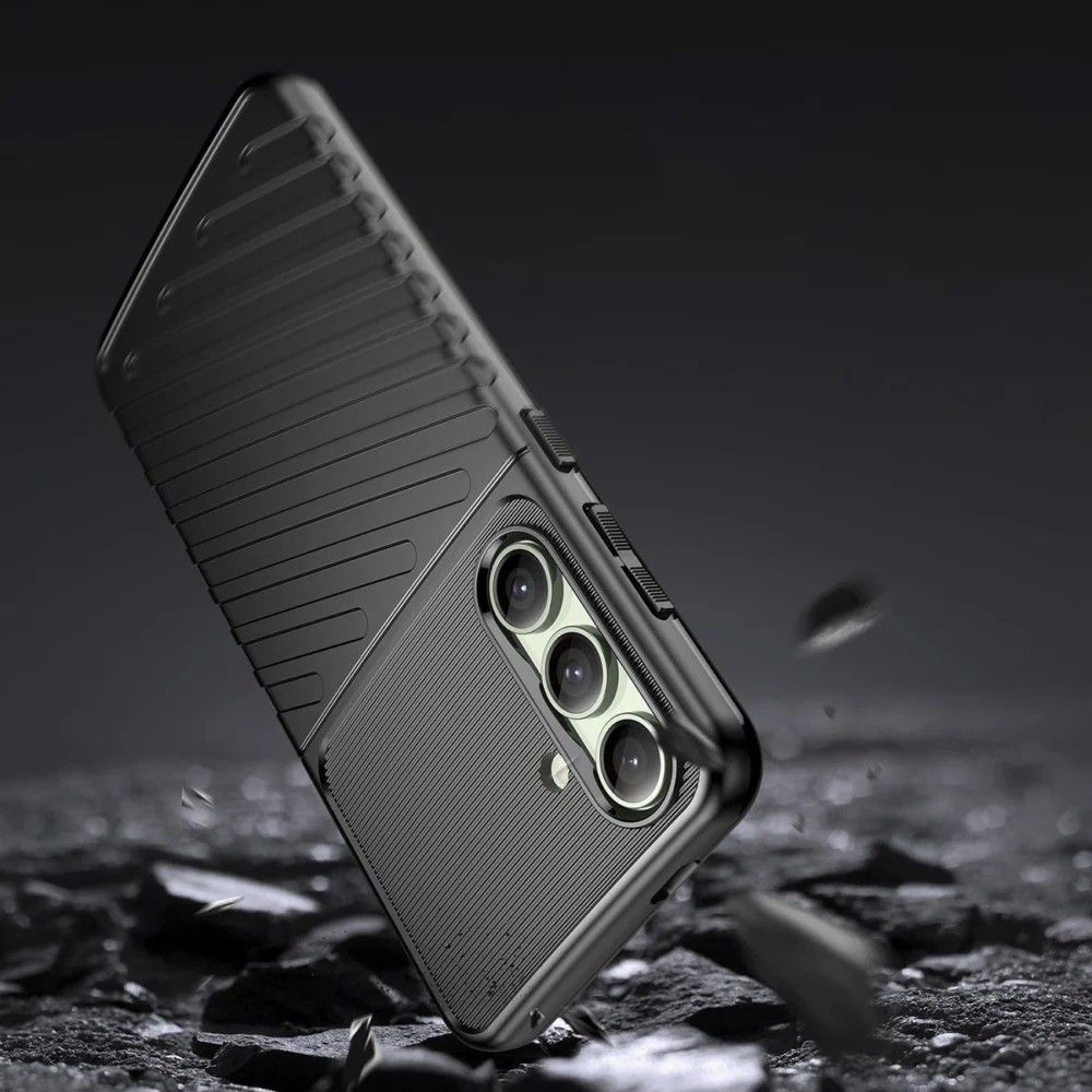 Thunder Case for Samsung Galaxy S24 FE Silicone Armored Cover - Blackeng