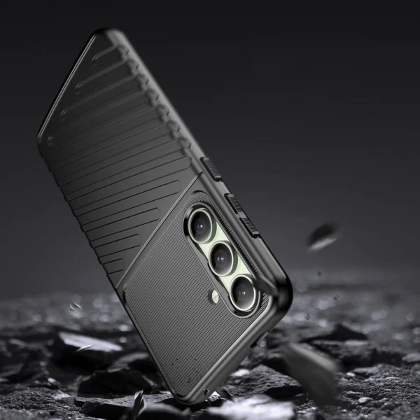 Thunder Case for Samsung Galaxy S24 FE Silicone Armored Cover - Blackeng