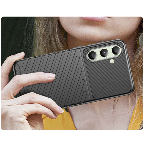 Thunder Case for Samsung Galaxy S24 FE Silicone Armored Cover - Blackeng