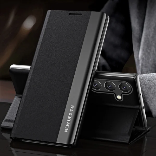 Sleep Case Pro Samsung Galaxy S24 FE Case with Flip and Stand - Blackeng