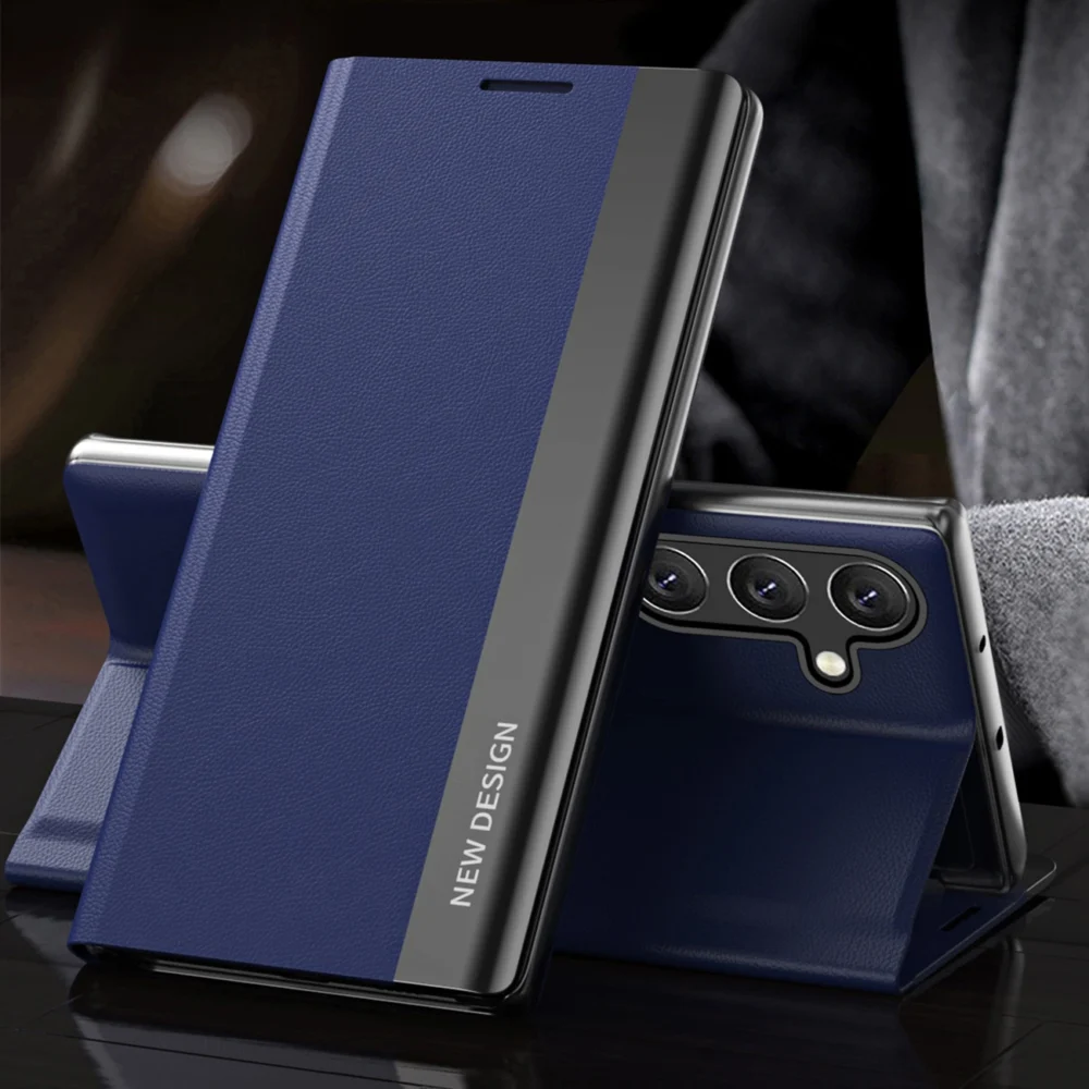 Sleep Case Pro Samsung Galaxy S24 FE Case with Flip and Stand - Blueeng