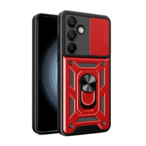 Hybrid Armor Camshield with Camera Cover and Metal Ring for Samsung Galaxy S24 FE - Redeng