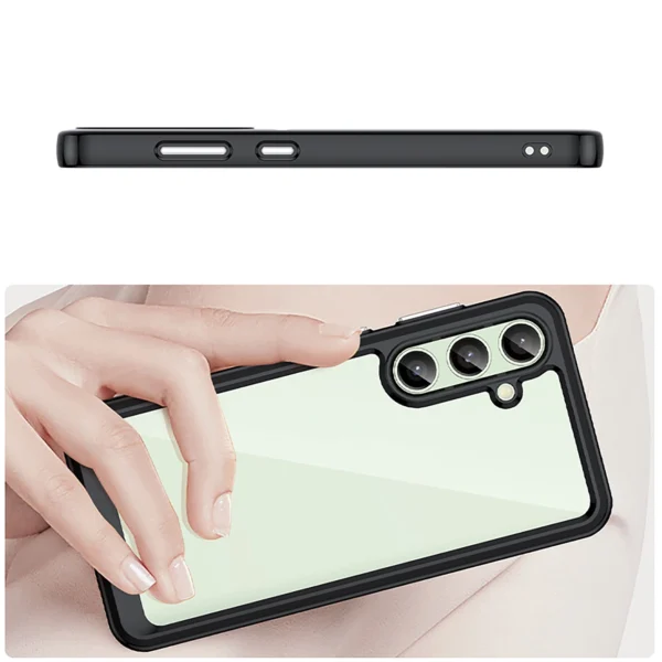 Outer Space Case with Gel Frame for Samsung Galaxy S24 FE - Blackeng