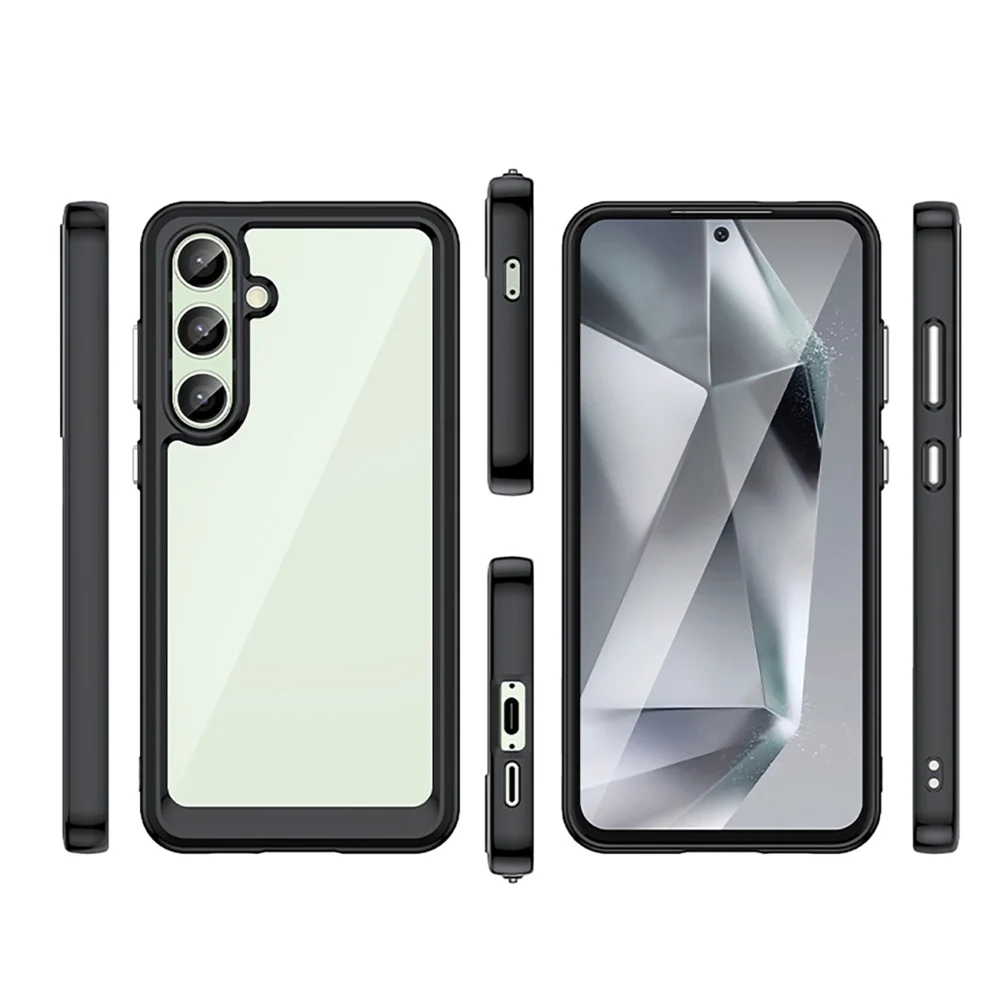 Outer Space Case with Gel Frame for Samsung Galaxy S24 FE - Blackeng