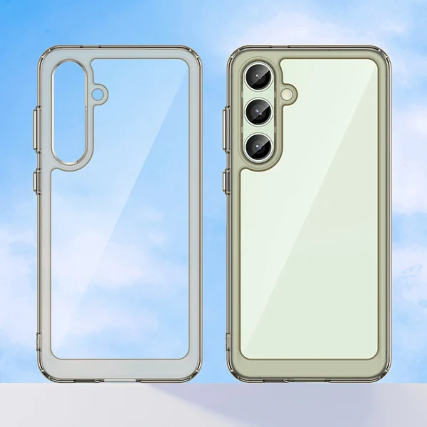 Outer Space Case with Gel Frame for Samsung Galaxy S24 FE - Clear Blackeng
