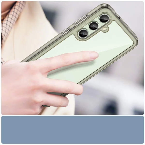Outer Space Case with Gel Frame for Samsung Galaxy S24 FE - Clear Blackeng
