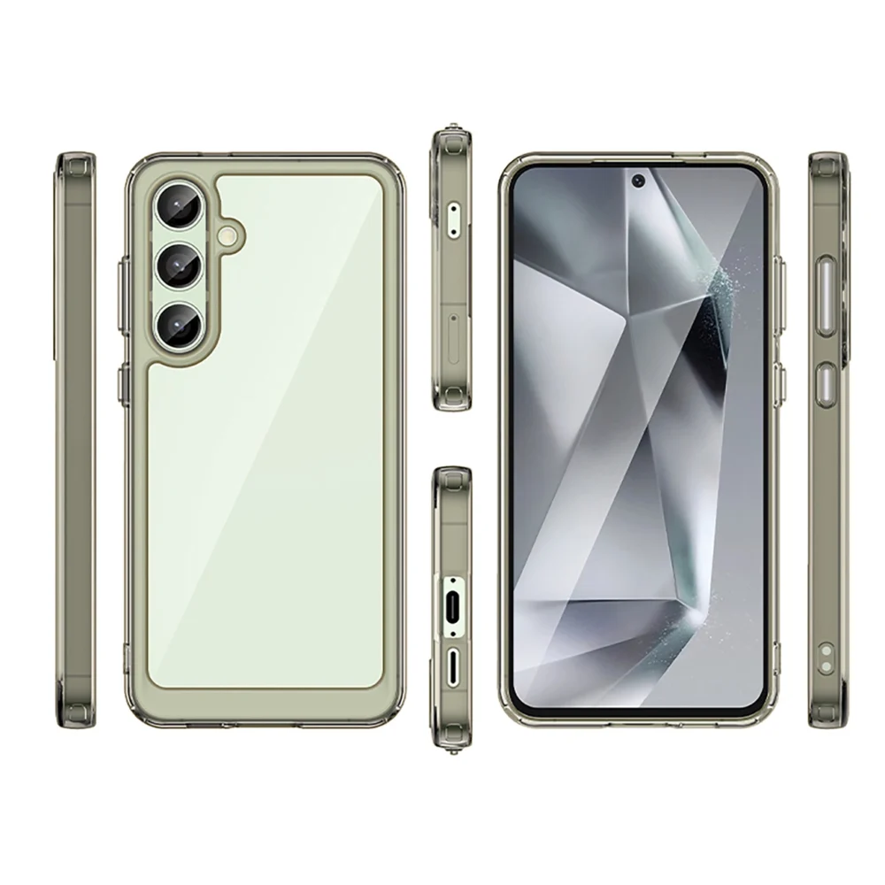 Outer Space Case with Gel Frame for Samsung Galaxy S24 FE - Clear Blackeng