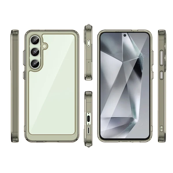 Outer Space Case with Gel Frame for Samsung Galaxy S24 FE - Clear Blackeng