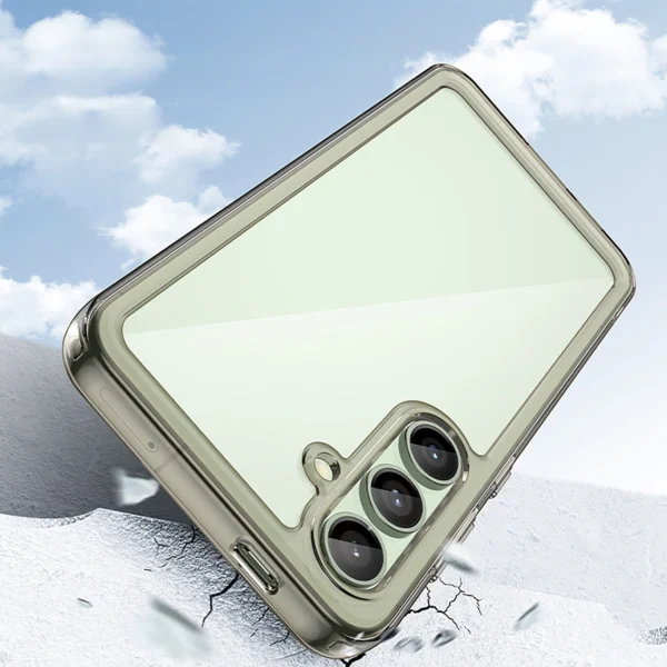 Outer Space Case with Gel Frame for Samsung Galaxy S24 FE - Clear Blackeng