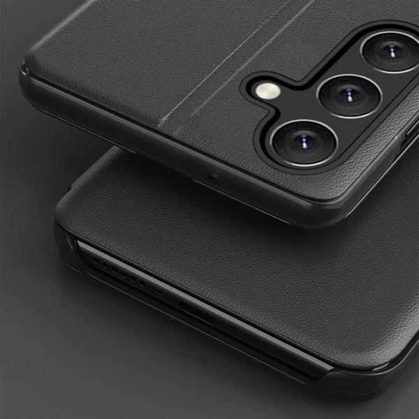Eco Leather View Case for Samsung Galaxy A16 / A16 5G with Flip and Stand - Blackeng