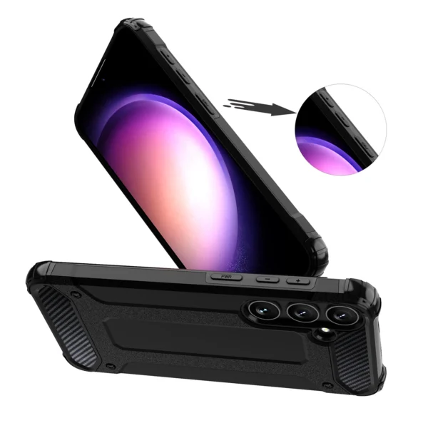 Hybrid Armor Case for Samsung Galaxy A16 / A16 5G Armored Hybrid Case - Blackeng