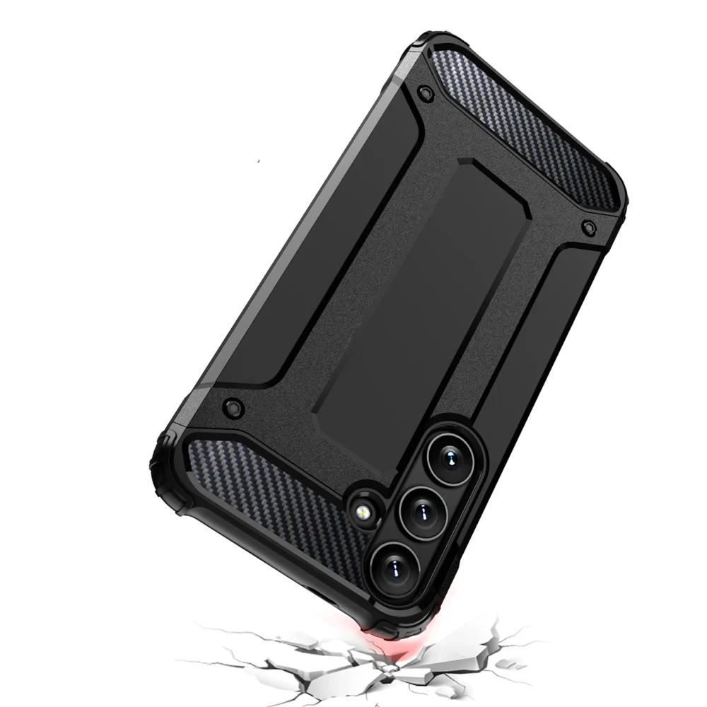 Hybrid Armor Case for Samsung Galaxy A16 / A16 5G Armored Hybrid Case - Blackeng