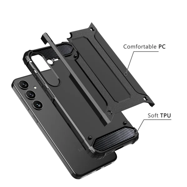 Hybrid Armor Case for Samsung Galaxy A16 / A16 5G Armored Hybrid Case - Blackeng