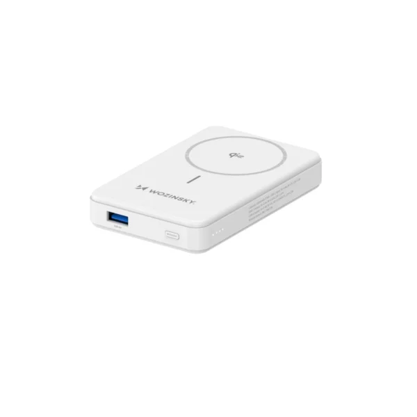 Powerbank Wozinsky WLWP-10KA0Y3WS 22.5W PD Qi2 10000 mAh, with stand, 1x USB-A, 1x USB-C - whiteeng